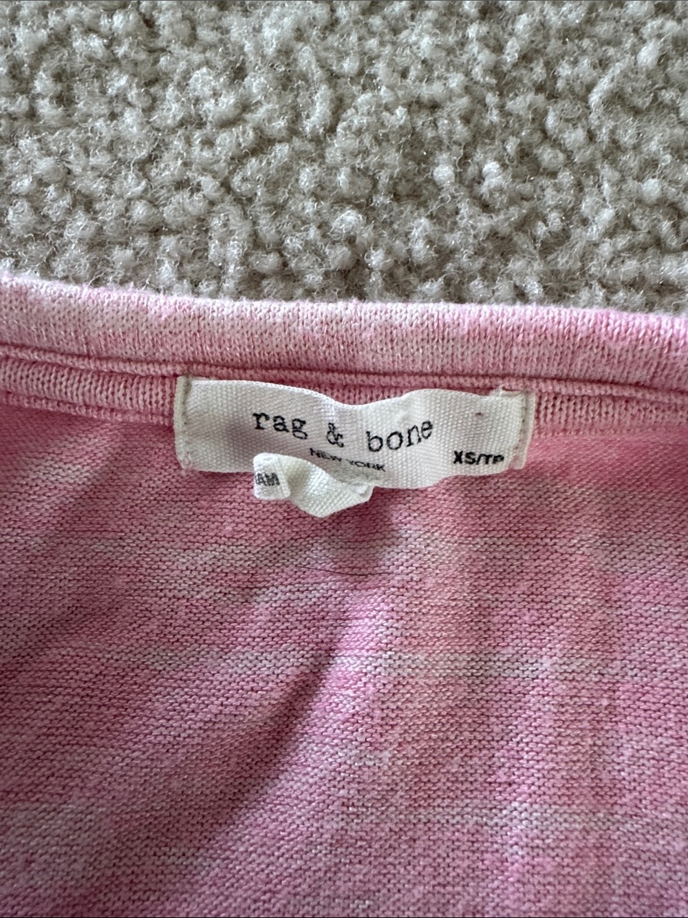 rag & bone Pink Ribbed Sleeveless Tank - Picture 3 of 5